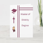Master Of Divinity Degree, Greeting Card at Zazzle