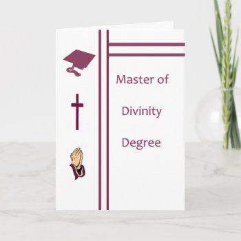 Master Of Divinity Degree  Greeting Card by RosieCards at Zazzle