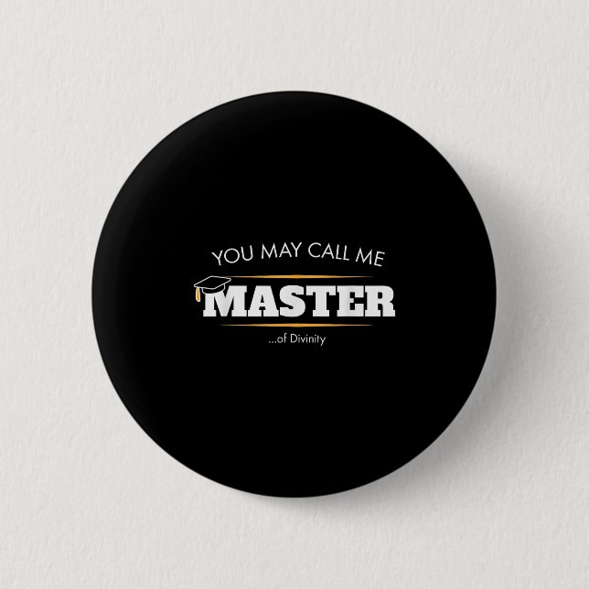 Master Of Divinity Shirt Funny Graduation Gift 202 Button (Front)