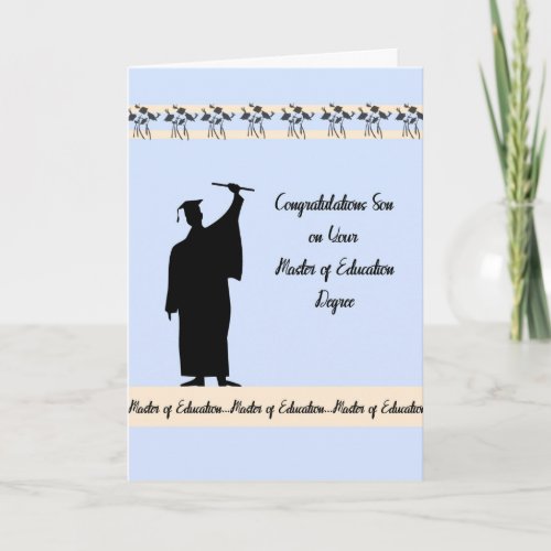 Master of Education Degree Card for Son