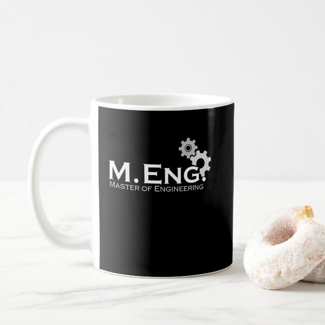 Master of Engineering Engineer M.Eng. Completion Coffee Mug (With Donut)