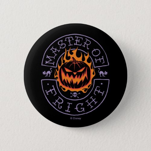 Master of Fright _ Flaming Pumpkin Head Button