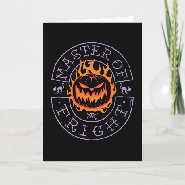 Master of Fright - Flaming Pumpkin Head Card (Front)
