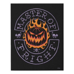 Master of Fright - Flaming Pumpkin Head Faux Canvas Print
