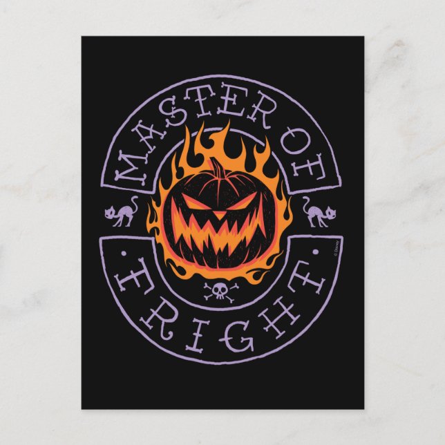 Master of Fright - Flaming Pumpkin Head Postcard (Front)