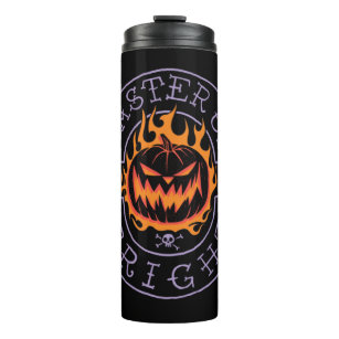 Master of Fright - Flaming Pumpkin Head Thermal Tumbler