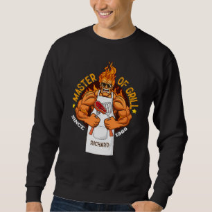 Master of Grill Fathers Day Gift BBQ Chef Dad Sweatshirt