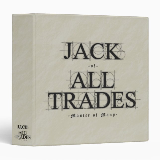 Master of Many Trades -  3 Ring Binder (Front/Spine)