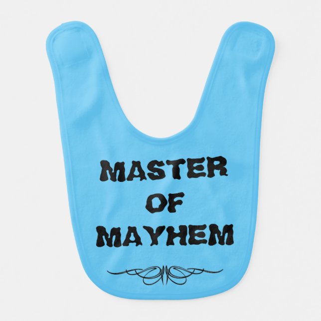 Master of Mayhem Baby Bib (Front)