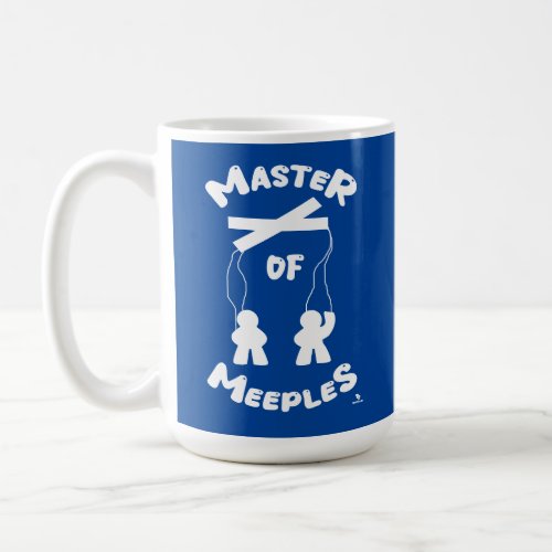 Master of Meeples Funny Gamer Puppet Slogan Coffee Mug