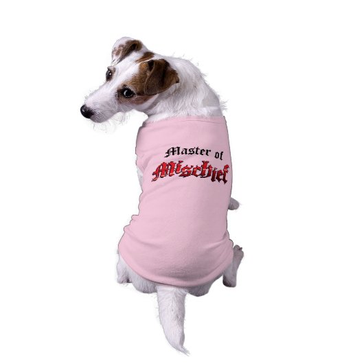 Master of Mischief Dog t-shirt (Back)