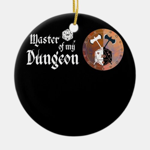 Master of My Dungeon Barbarian Game Shield  Ceramic Ornament
