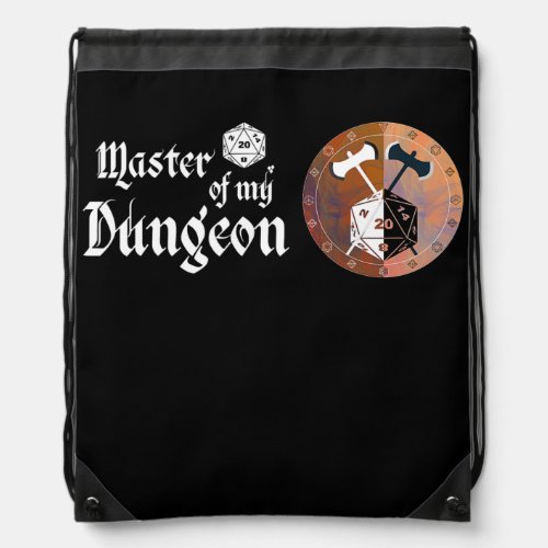 Master of My Dungeon Barbarian Game Shield  Drawstring Bag