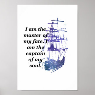 Master Of My Fate Quote Poster