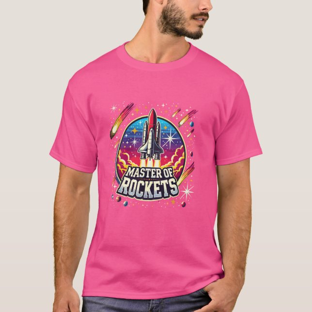 Master of Rockets - Funny Aerospace Engineering T-Shirt (Front)