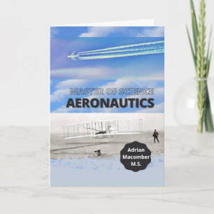 Master of Science Aeronautics Congratulations Card