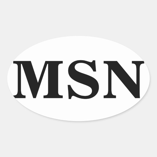 Master of Science in Nursing Oval Sticker (Front)