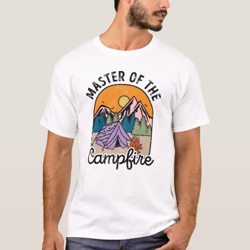 Master Of The Campfire Funny Camping Vintage T_Shirt