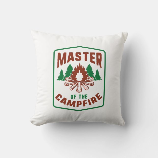 Master Of The Campfire Throw Pillow (Front)