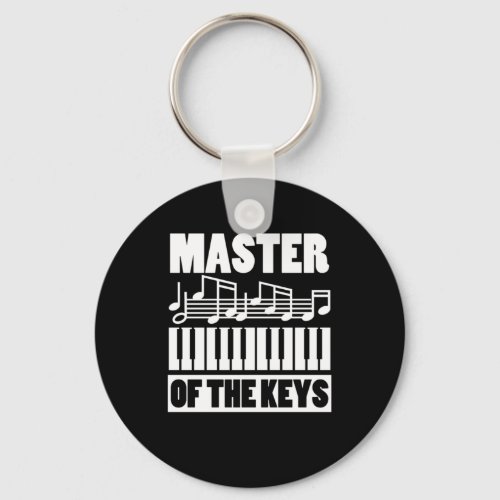Master Of The Keys Piano Player Pianist Music Note Keychain
