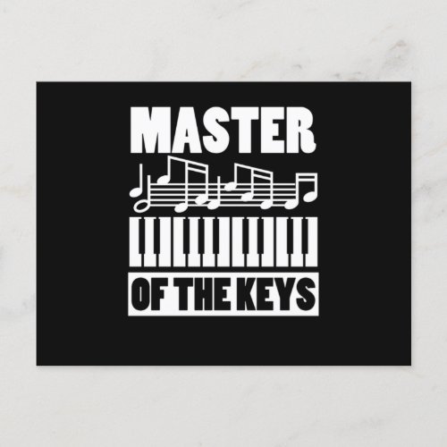 Master Of The Keys Piano Player Pianist Music Note Postcard