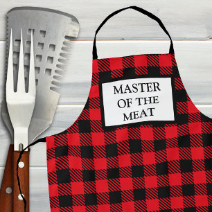 Master Of The Meat Buffalo Plaid Apron