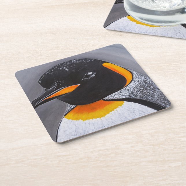 Master of the Twilight Zone Painting by Alfred Fox Square Paper Coaster (Angled)