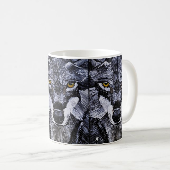 Master of the Wild Painting by Alfred Fox Coffee Mug (Front Right)