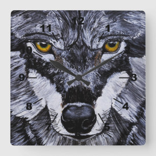 Master of the Wild Painting by Alfred Fox Square Wall Clock