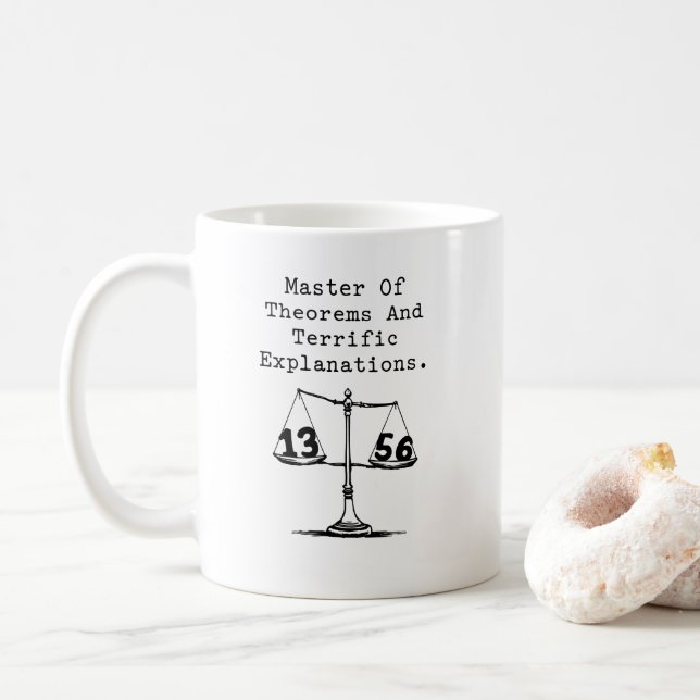 Master Of Theorems Terrific Explanations Coffee Mug (With Donut)