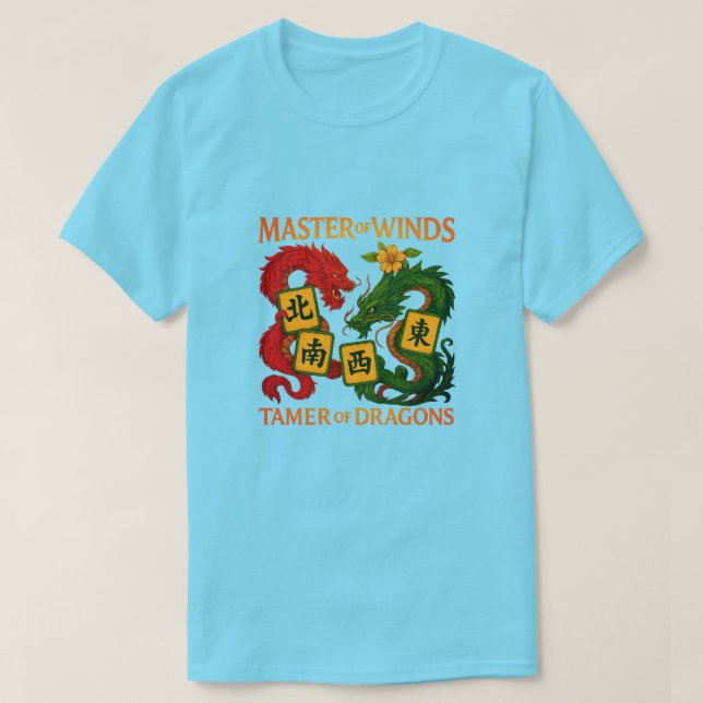 Master of Winds-Tamer of Dragons Mah Jongg T-Shirt (Design Front)