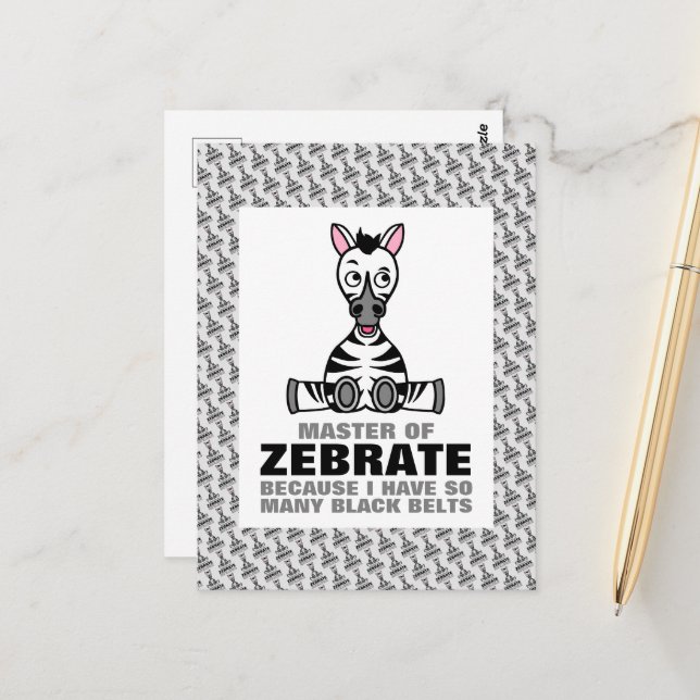 Master of Zebrate, Zebra Postcard (Front/Back In Situ)