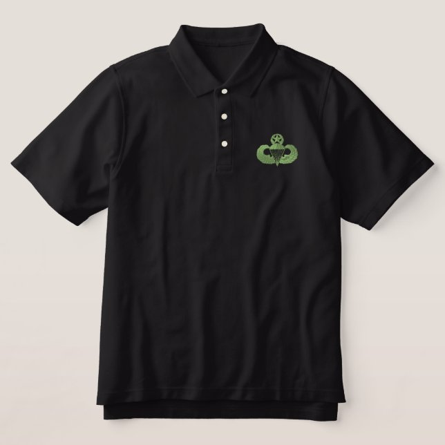 Master Parachutist Embroidered Polo Shirt (Design Front)