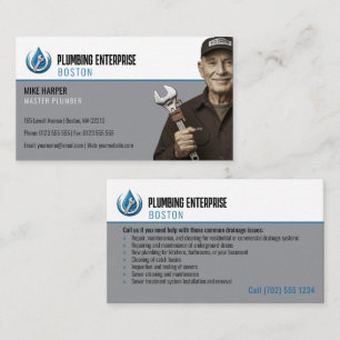 Master plumber Handy Man Business Card