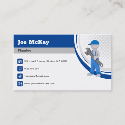Master plumber  Handy Man Business Card