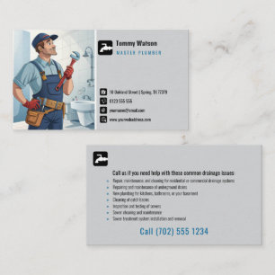 Master plumber Handy Man Business Card
