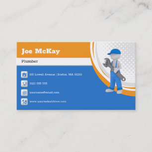 Master plumber Handy Man Business Card