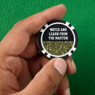 Master Poker Player Camo Black Cool Funny Chips