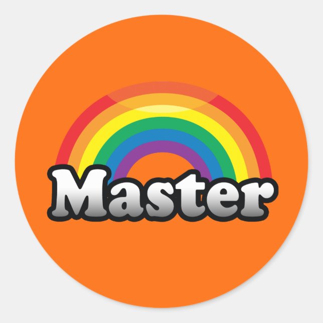 MASTER PRIDE CLASSIC ROUND STICKER (Front)