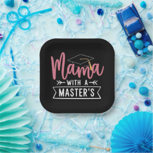 Master’s Degree Mama MBA Masters Degree Graduation Paper Plates