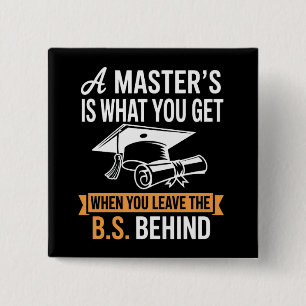 Master’s Degree MBA Masters Degree Graduation  Button