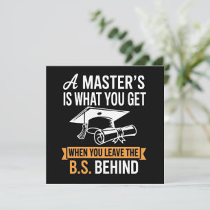 Master’s Degree MBA Masters Degree Graduation  Invitation