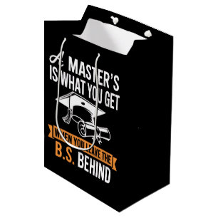 Master’s Degree MBA Masters Degree Graduation  Medium Gift Bag