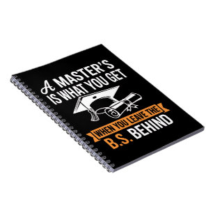 Master’s Degree MBA Masters Degree Graduation  Notebook