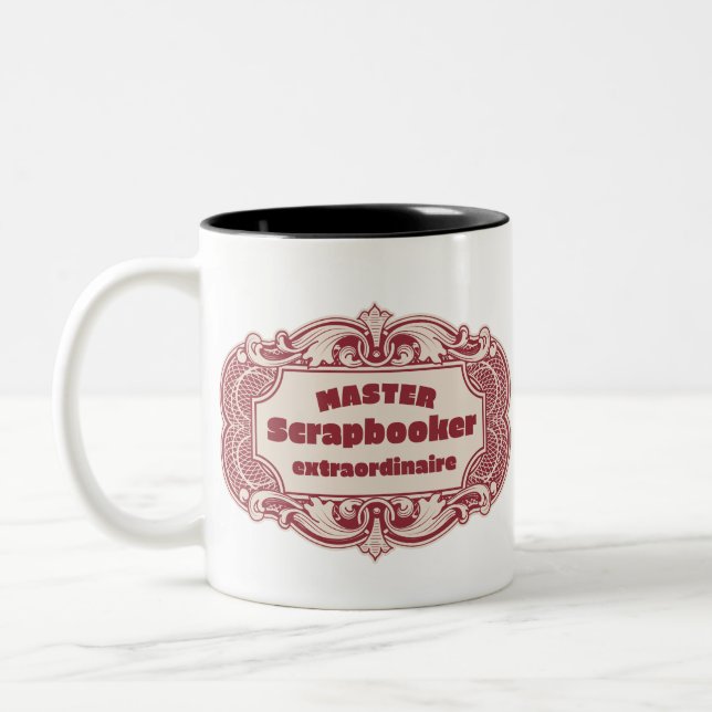 Master Scrapbooker Extraordinaire Two-Tone Coffee Mug (Left)