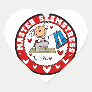 Master Seamstress Heart Sticker