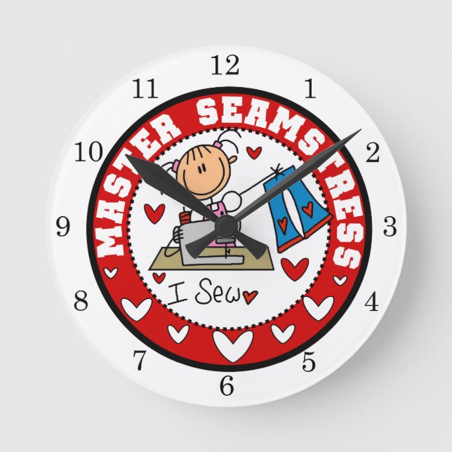 Master Seamstress Round Clock (Front)