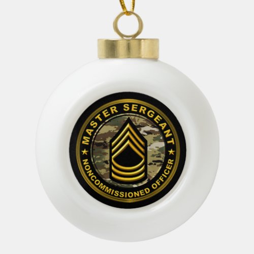 Master Sergeant Christmas  Ceramic Ball Christmas Ornament