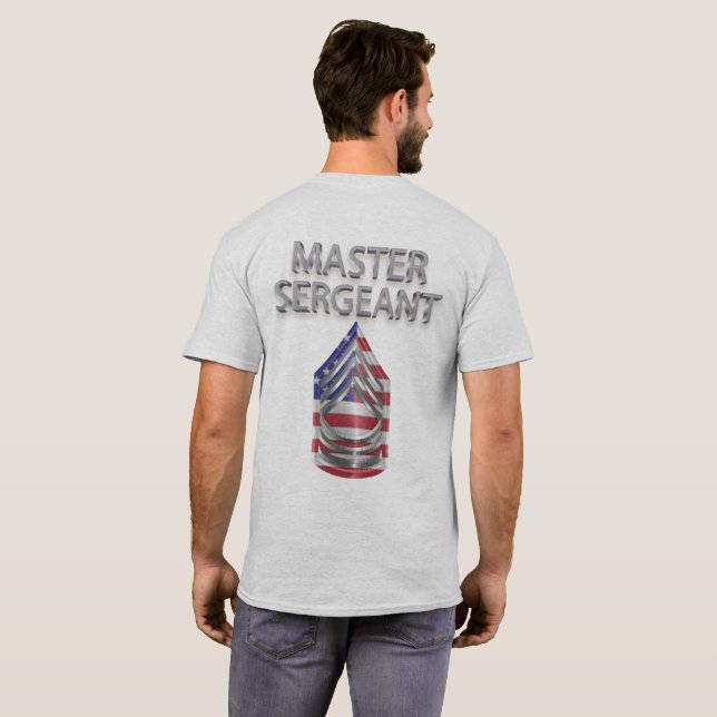 Master Sergeant Custom Rank T-Shirt (Back Full)