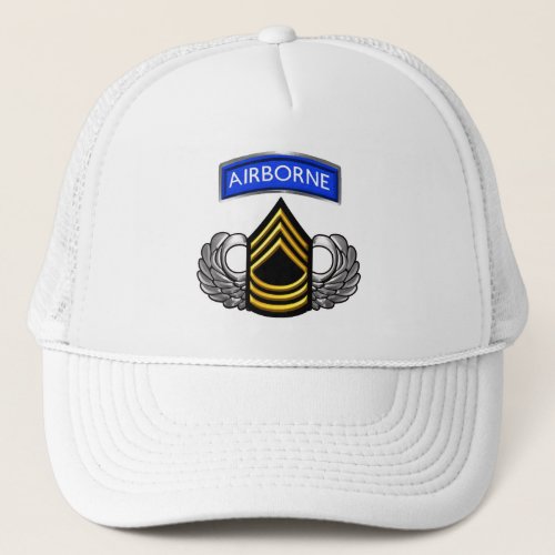 Master Sergeant MSG Airborne Trucker Hat